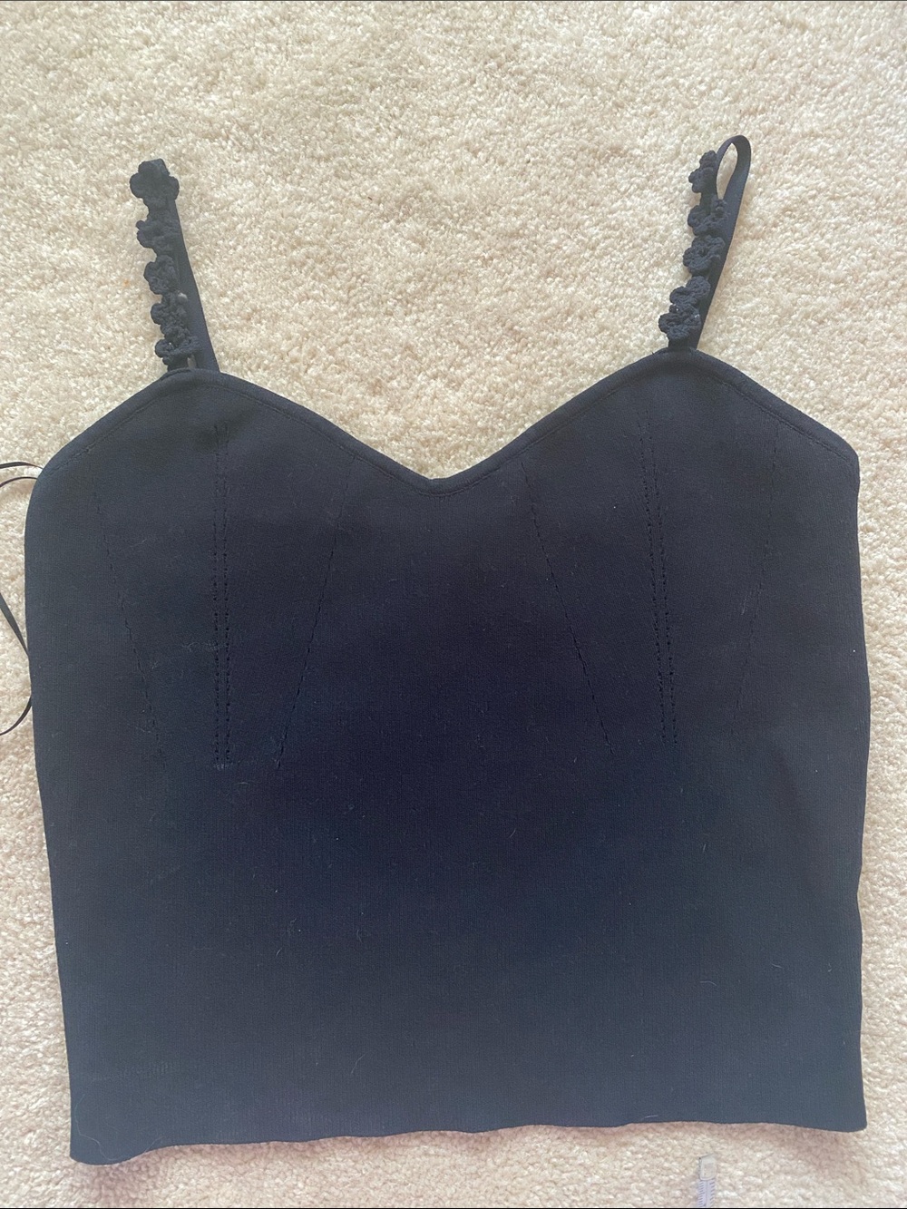 Bailey 44 black medium crop top